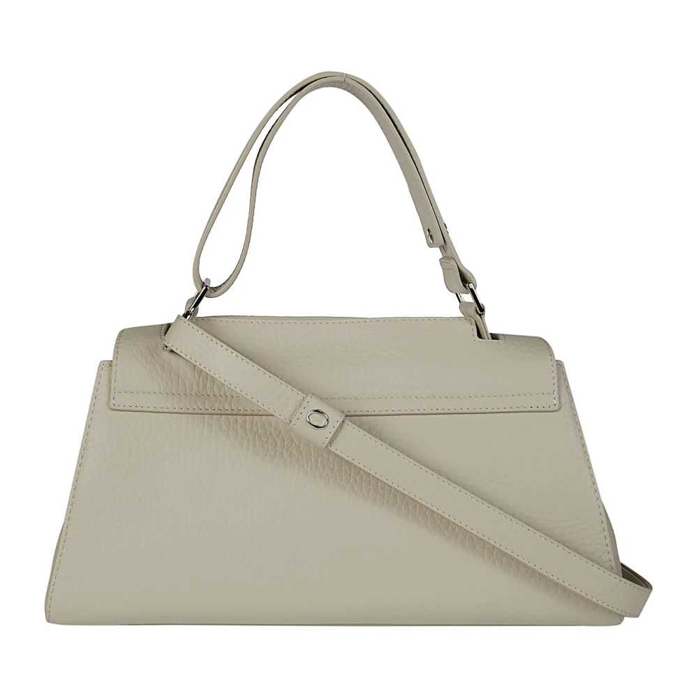 Orciani Leren Lange Rok Beige Dames