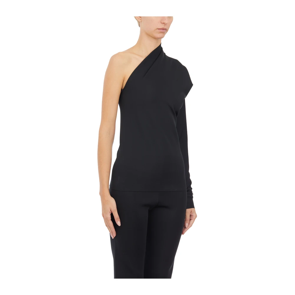 Rick Owens Zwarte Diana Top Shirt Black Dames