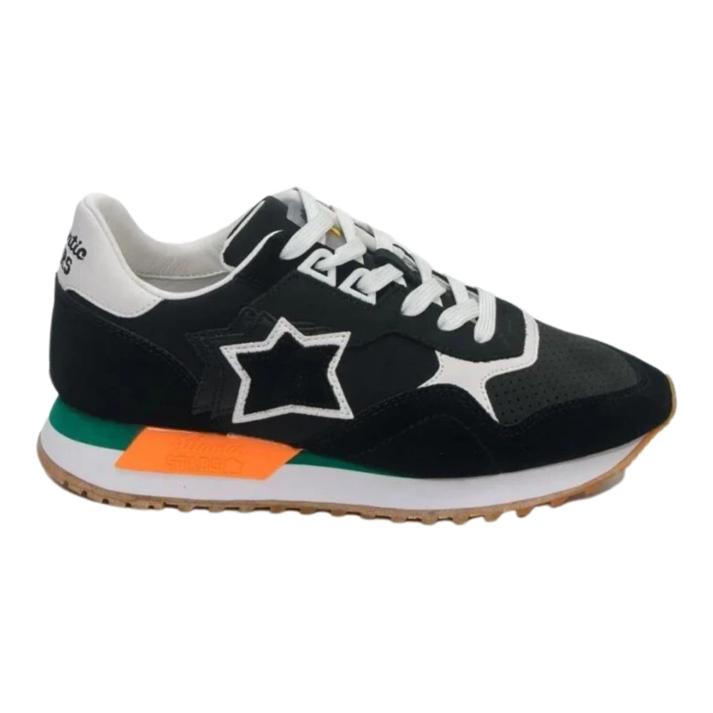 Atlantic Stars Blauwe Leren en Stoffen Sneakers Draco Heren Schoenen