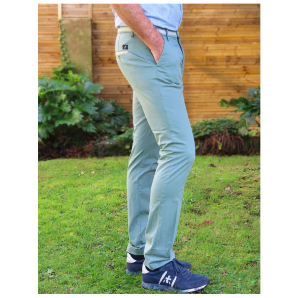 Mason's Slim Fit Torino University Broek Green Heren