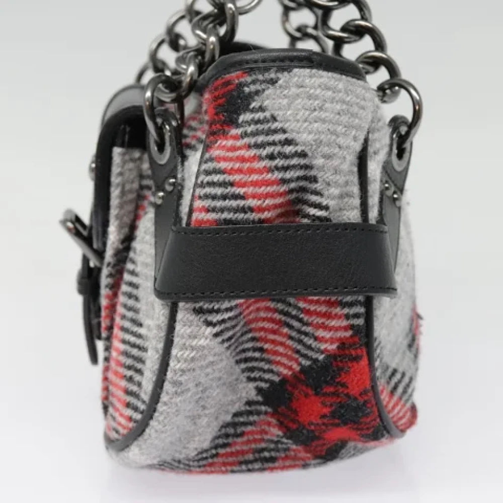 Burberry Vintage Pre-owned Wool handbags Gray Dames