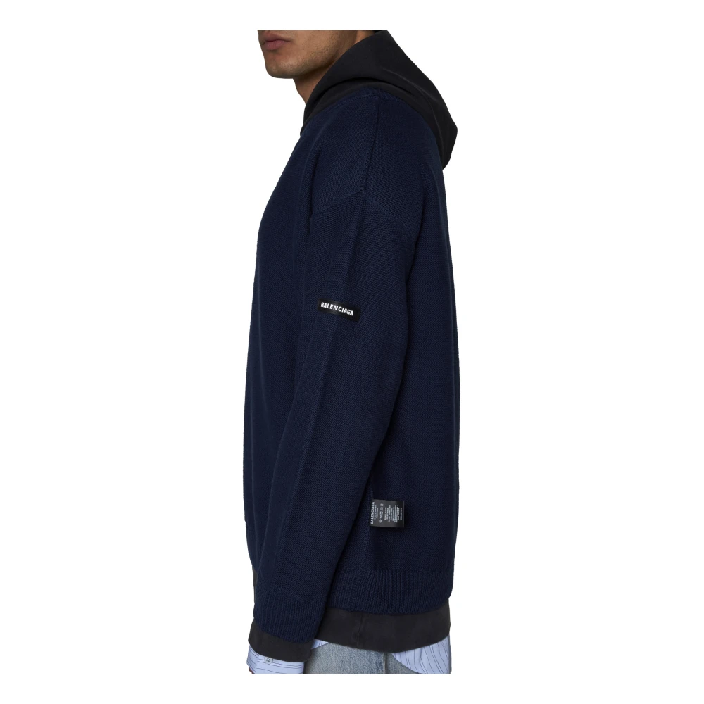 Balenciaga Gelaagde Trui Blue Heren