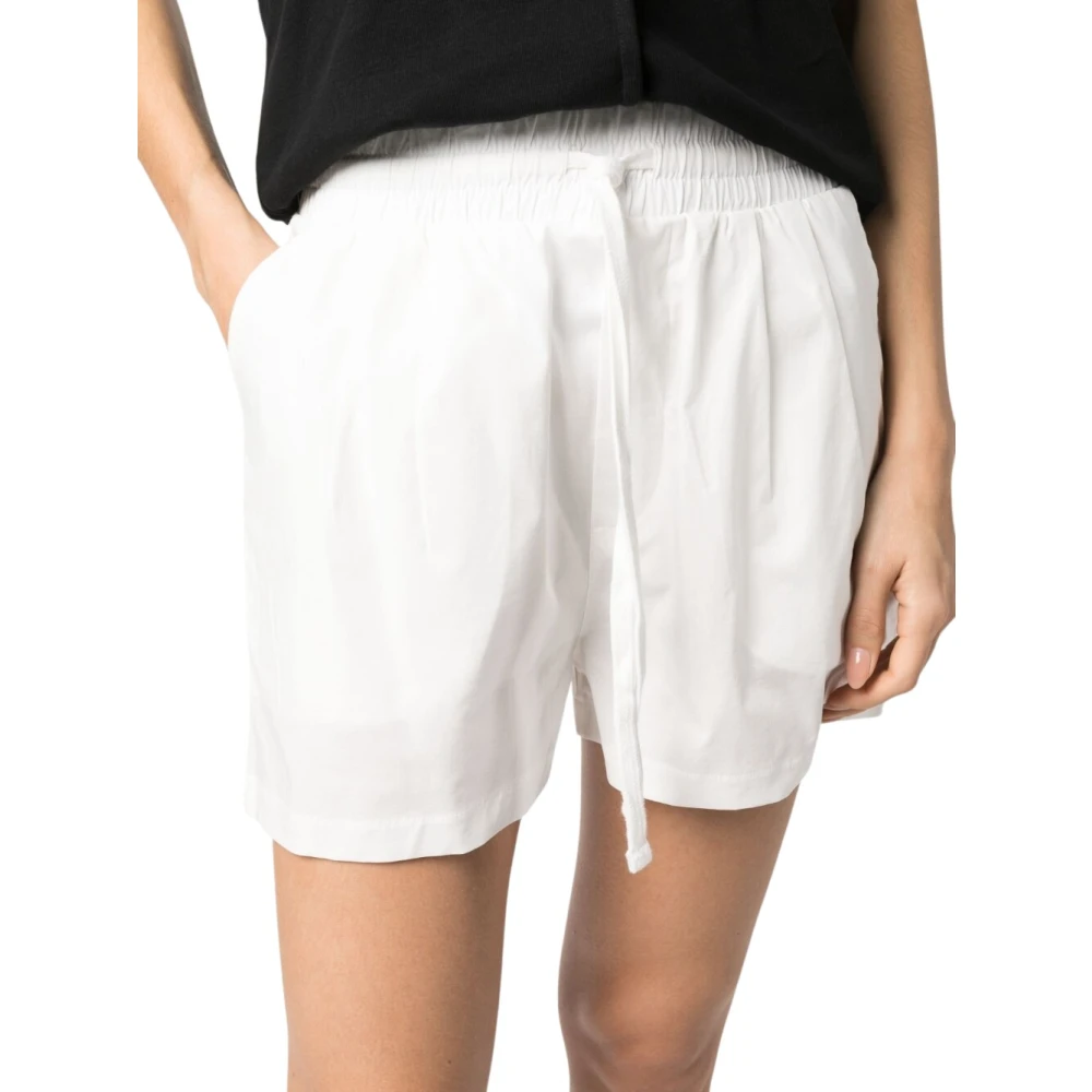 Thom Krom Witte elastische katoenen shorts White Dames