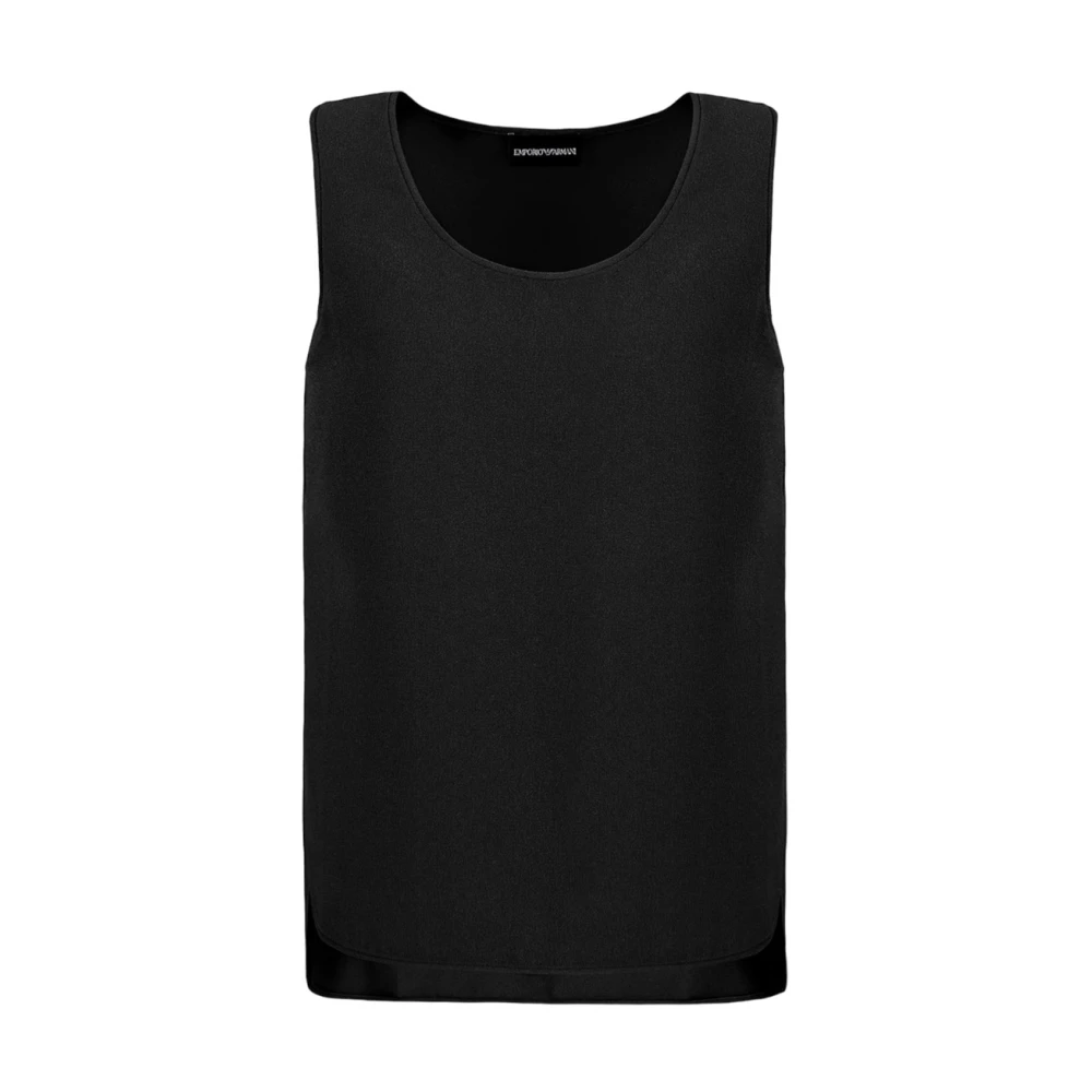 Emporio Armani Ärmlös Casual Top Modern Chic Black, Dam