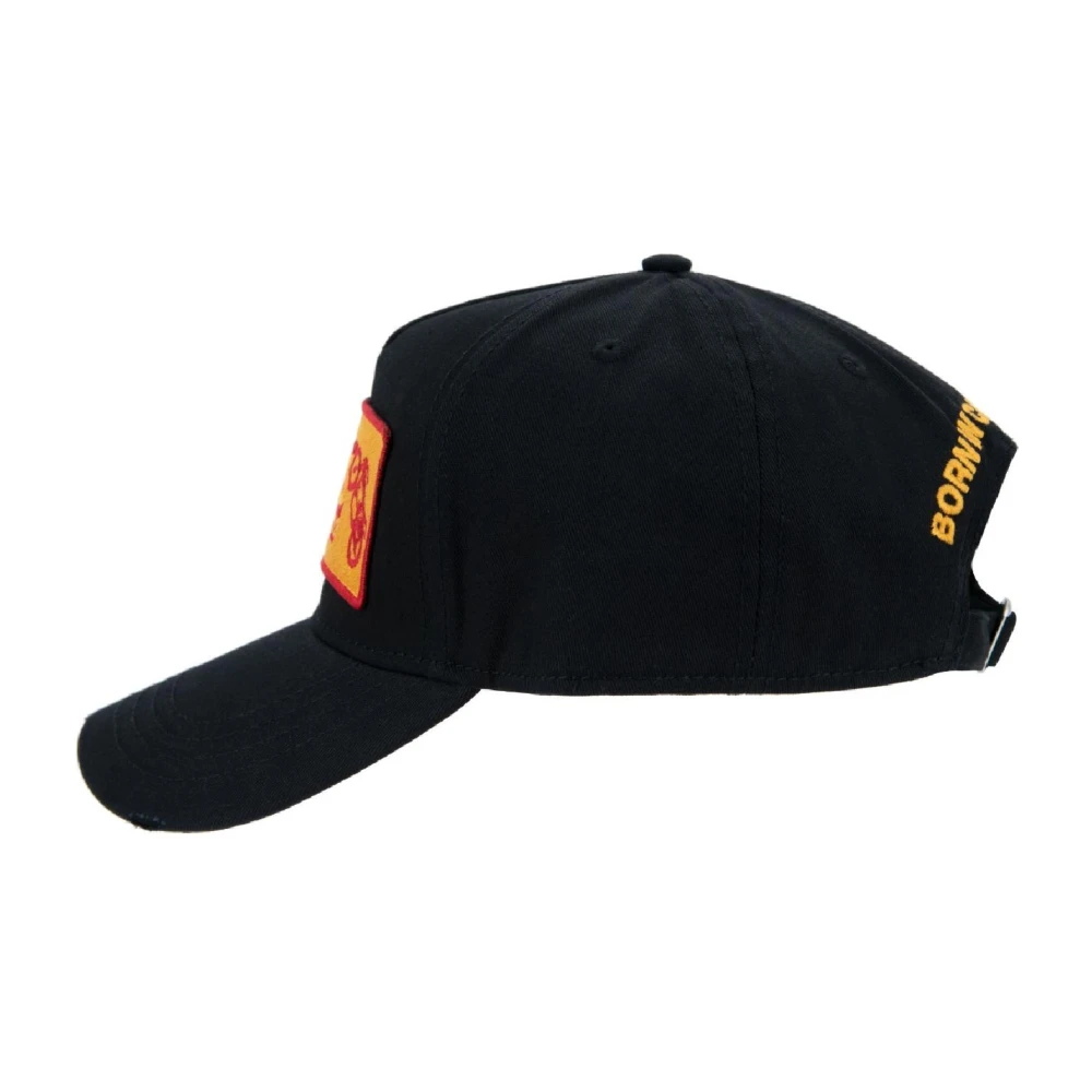 Dsquared2 Heren Baseballpet met gesp Black Unisex
