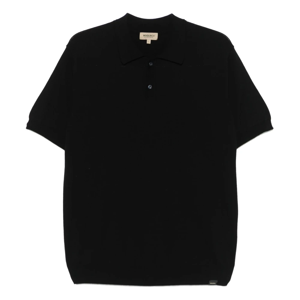 Woolrich Blue Polo Shirts, Male, 2XL, Knitted Polo