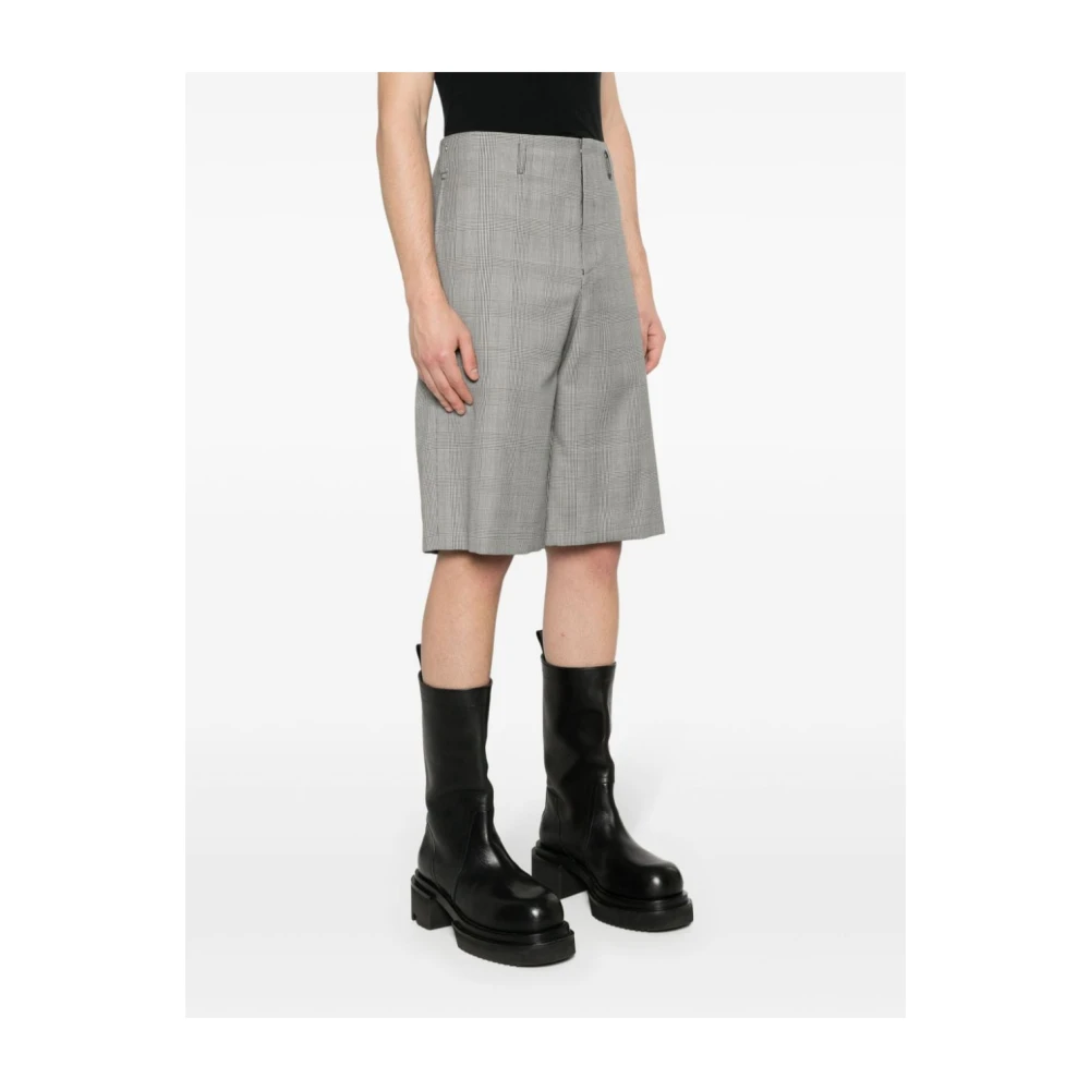 Comme des Garçons Tartan Wool Shorts Gray Heren