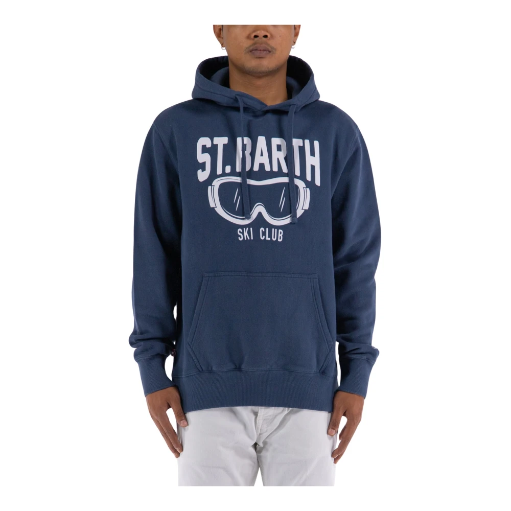 MC2 Saint Barth Ski Sweatshirt Stijlvolle Toevoeging Comfort Stijl Blue Heren