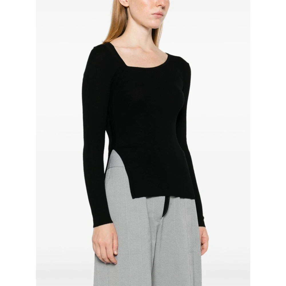 P.a.r.o.s.h. Zwart Gebreide Top Black Dames