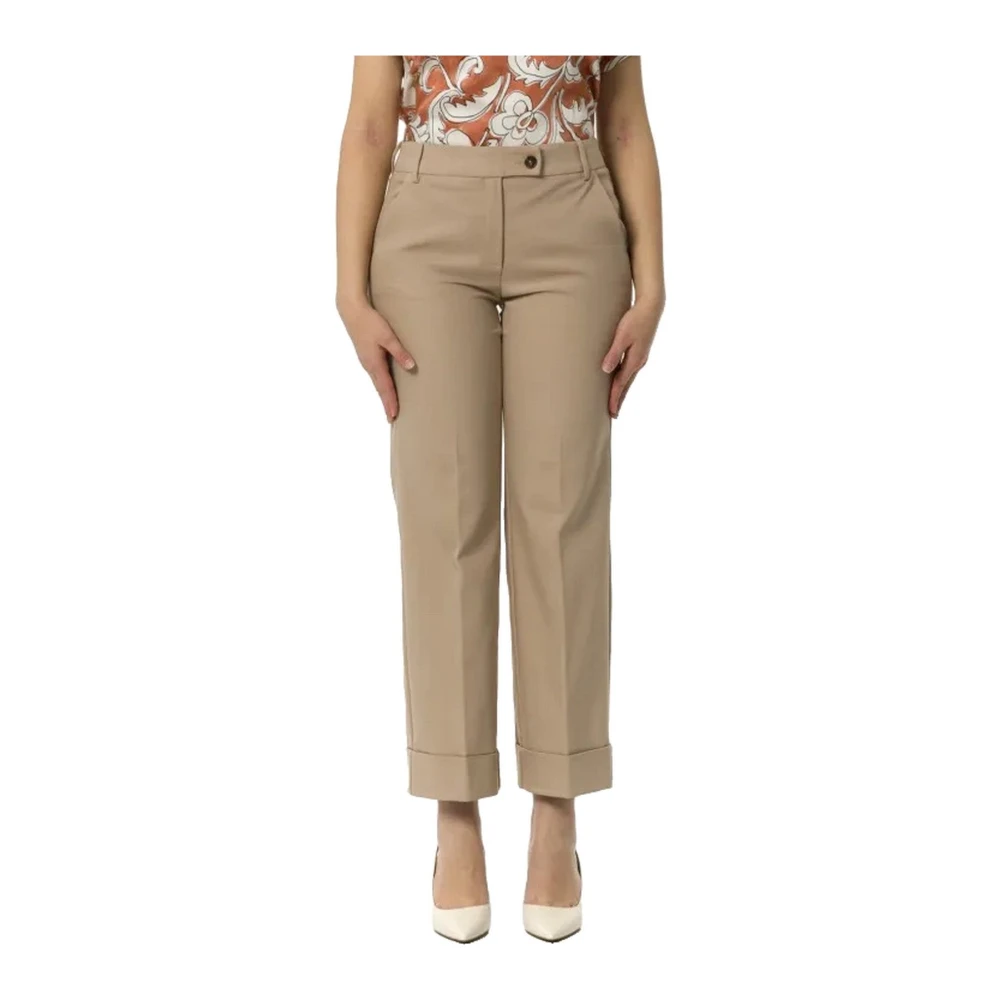 Emme Di Marella Women's Brown Stylish Pants With 100% Composition