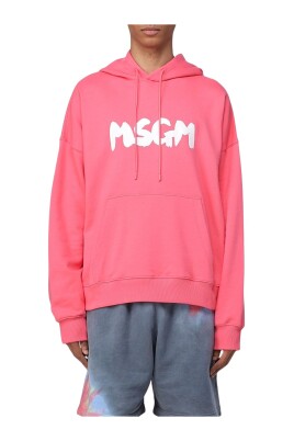 fuchsia-logo-print-hoodie-sweatshirt