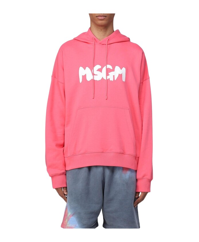 fuchsia-logo-print-hoodie-sweatshirt