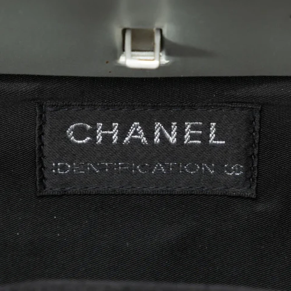 Chanel Vintage Pre-owned Canvas crossbody-bags Gray Dames