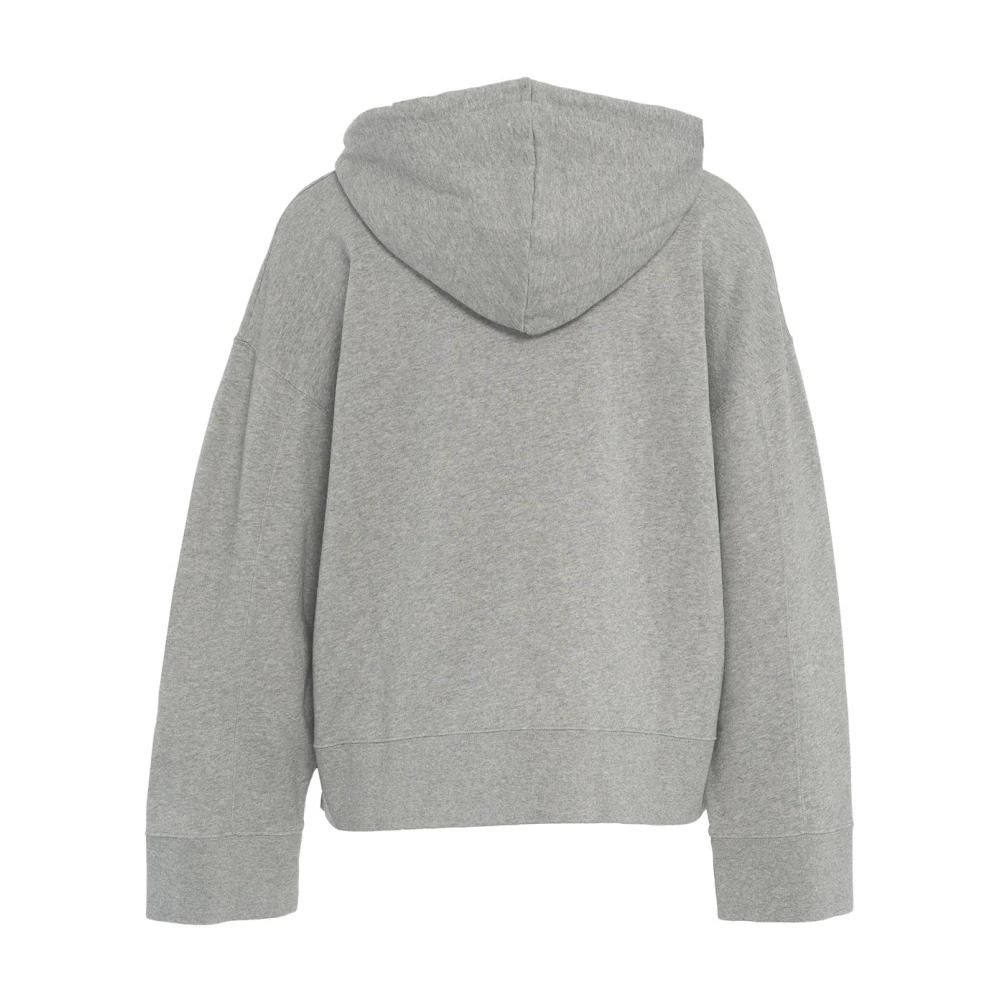 Semicouture Grijze hoodie met zijsplitten Gray Dames