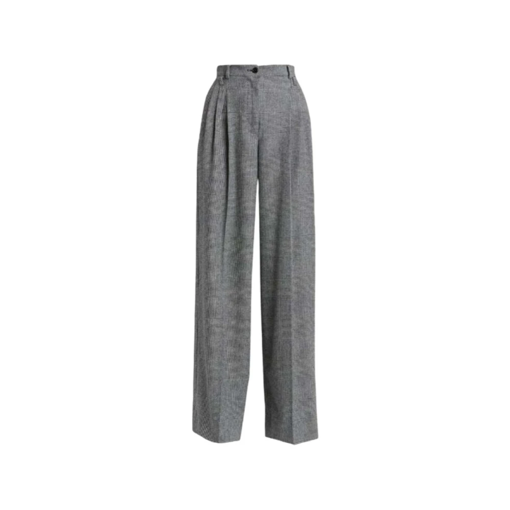 Dolce & Gabbana Wide Trousers - Female - Wide Trousers - Gray - M - Trousers