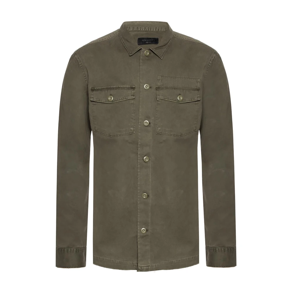 AllSaints Vintage Militair Geïnspireerd Groen Shirt Green Heren