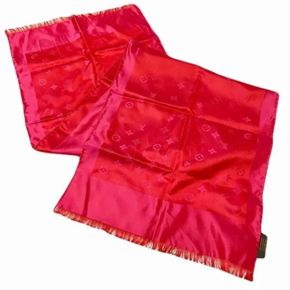 Louis Vuitton Vintage Pre-owned Silk scarves Pink Dames