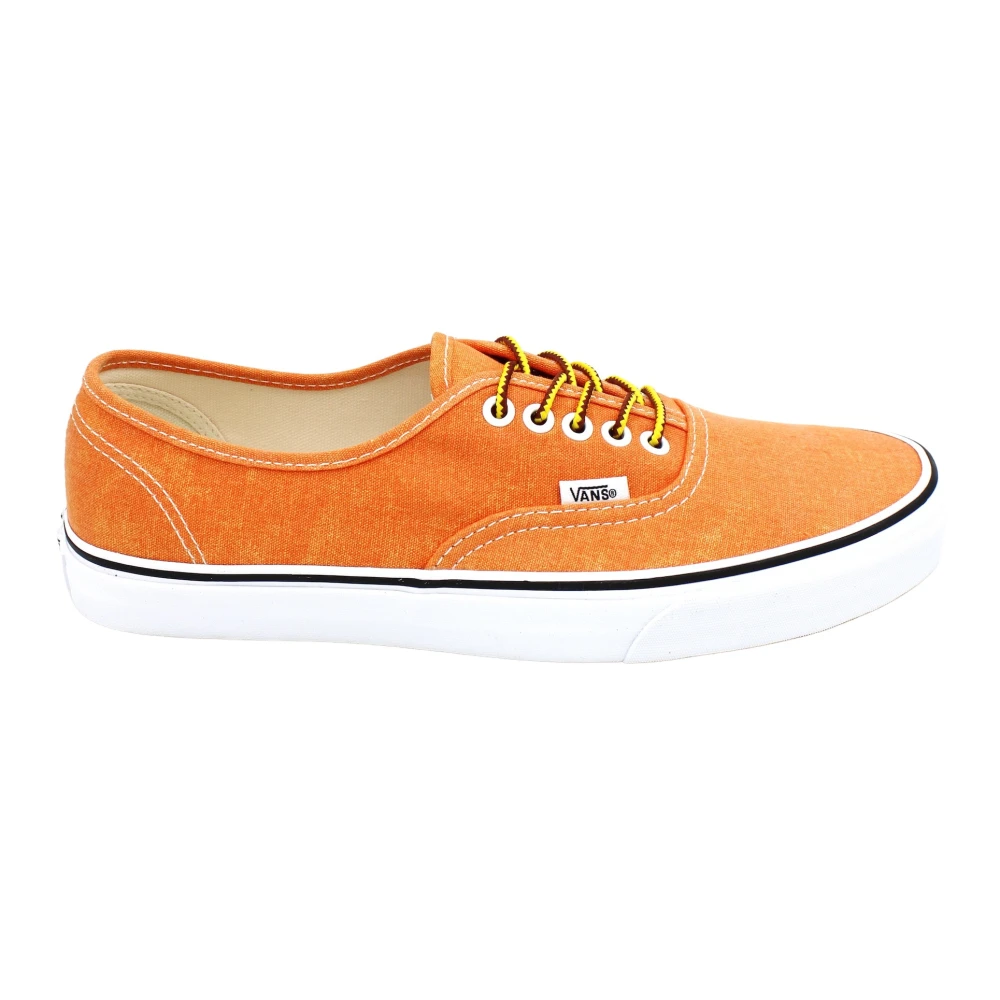 Vans Gewassen Canvas Veters Rubberen Zool Schoenen Heren Schoenen Oranje