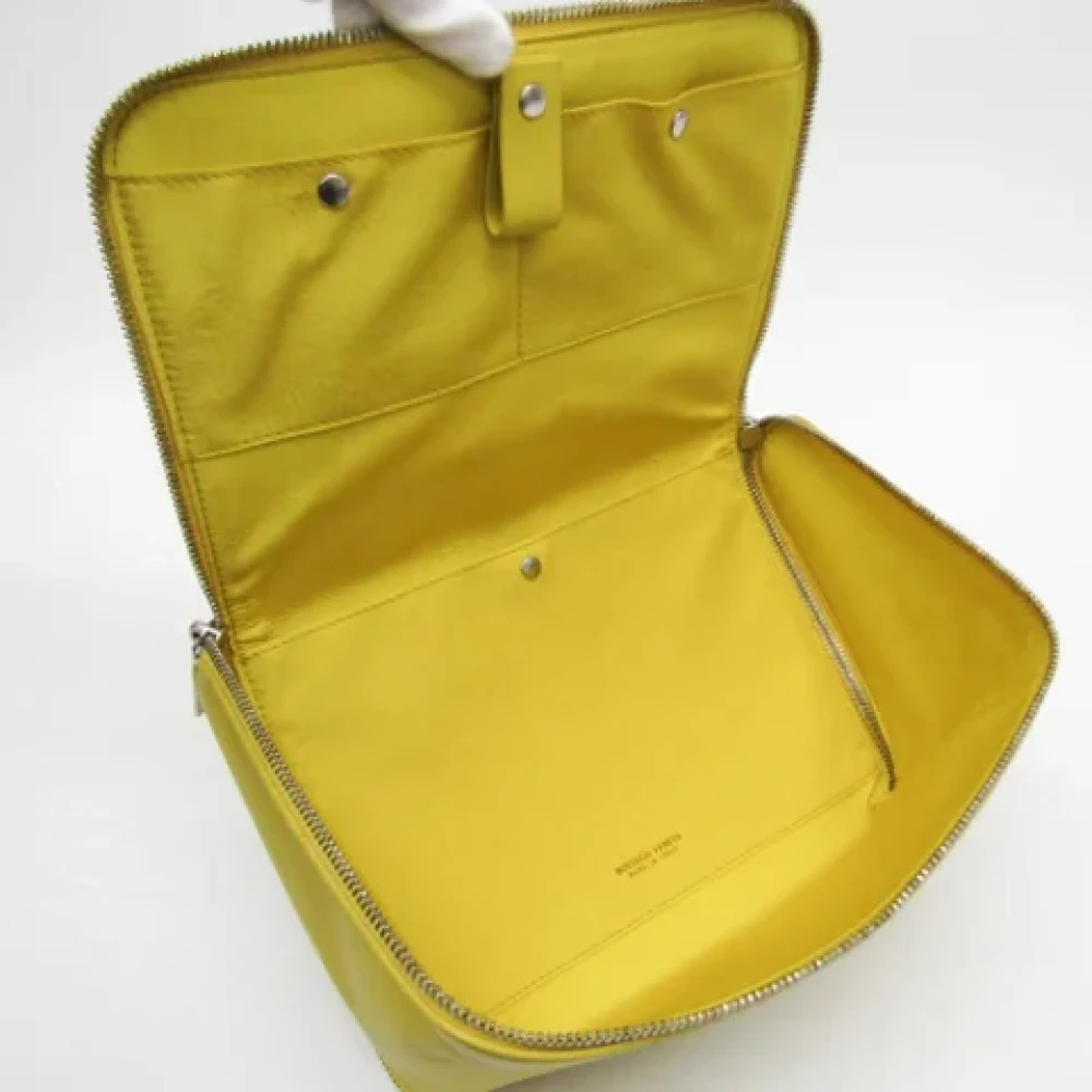 Bottega Veneta Vintage Pre-owned Leather clutches Yellow Dames