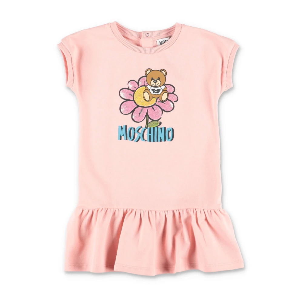 Moschino Teddy Bear Rosa Bomull T-Shirt Klänning Pink, Flicka