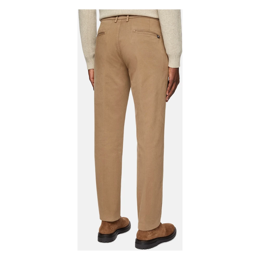 Boggi Milano Stretch Katoenen Broek Beige Heren