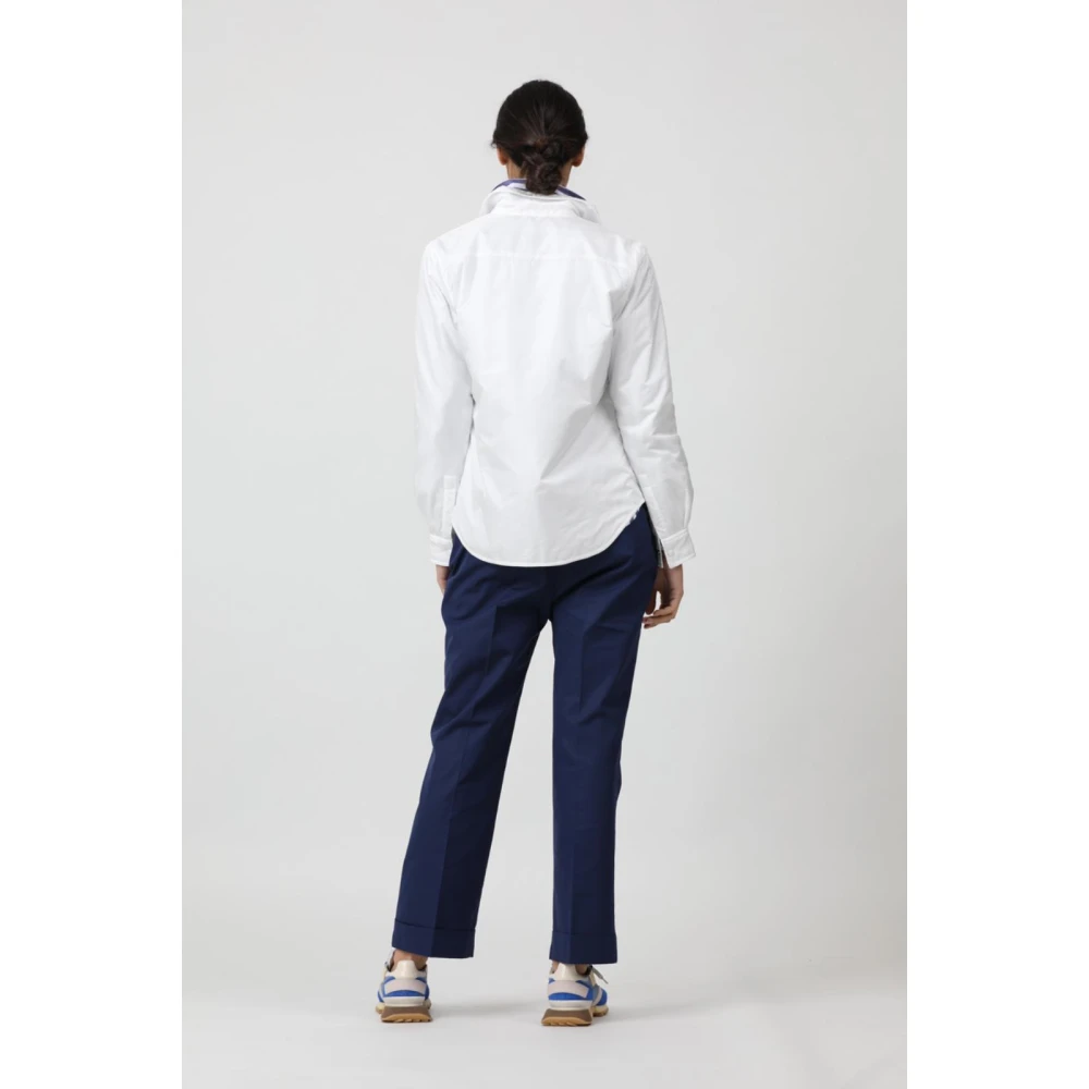 Aspesi Casual Katoenen Broek Blue Dames