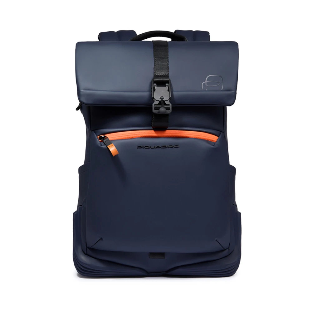 Piquadro Homme Bleu Sacs, Taille: One Size Sac À Dos Déperlant Pour Ordinateur Etipad® Avec Poche Pour Bouteille, Protections Antichoc Et Rfid