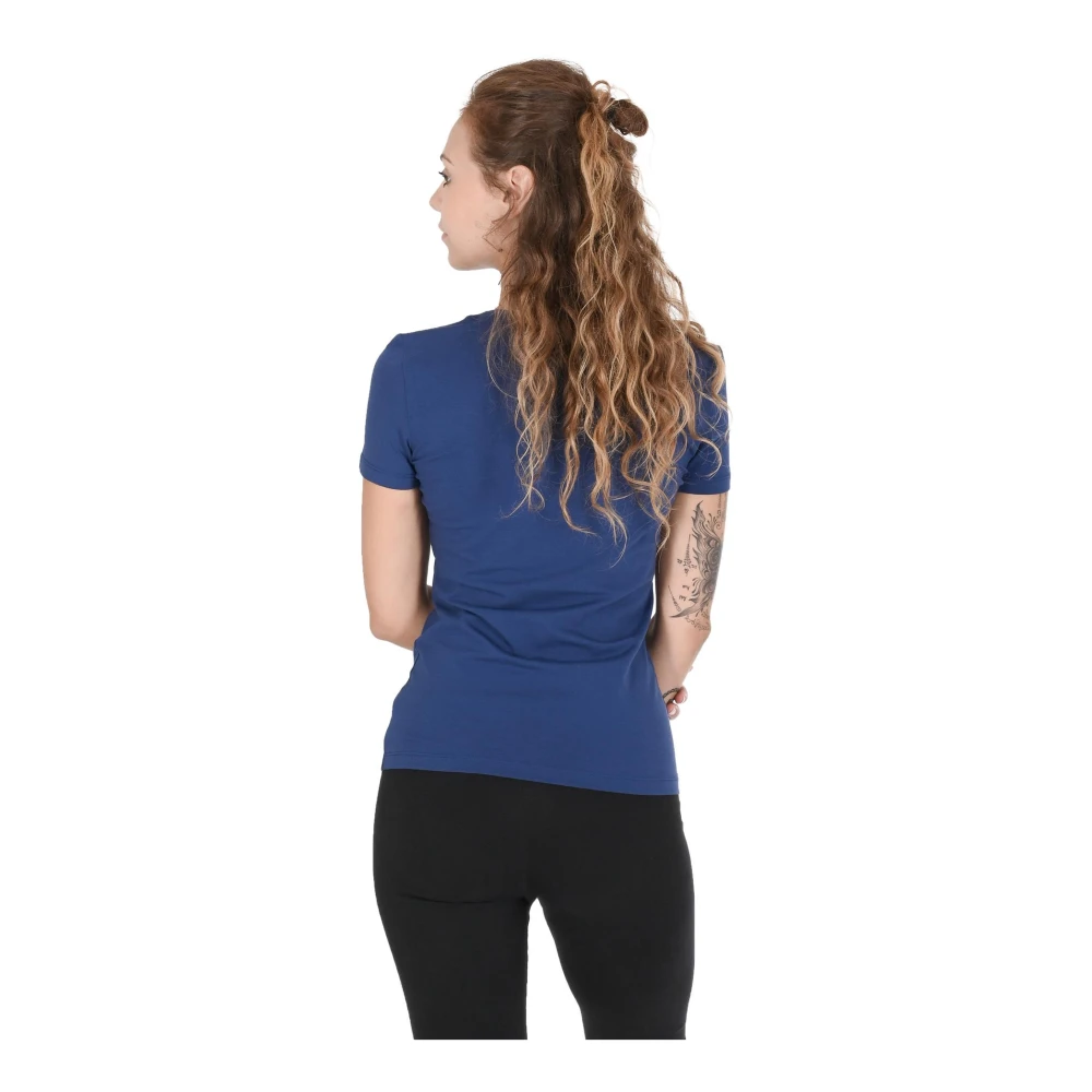 Love Moschino Blauw Katoen Spandex T-Shirt Blue Dames