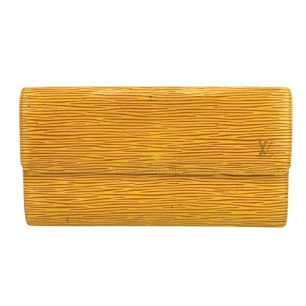Louis Vuitton Vintage Pre-owned Leather wallets Yellow Dames