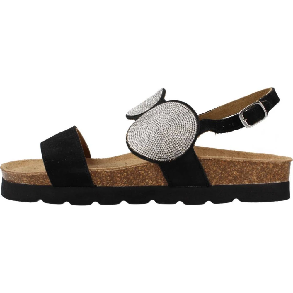 Geox Flat Sandals Black Dames