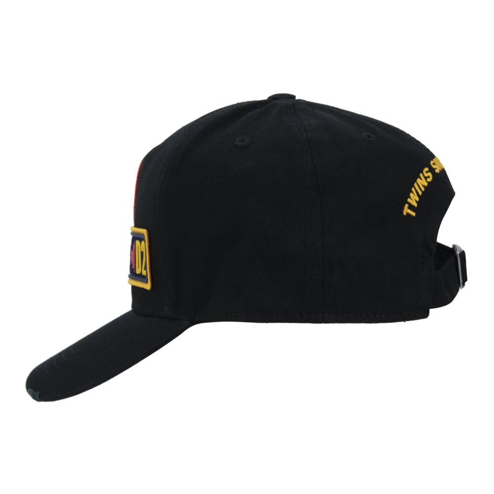 Dsquared2 Vintage Baseball Cap met gesp Black Unisex