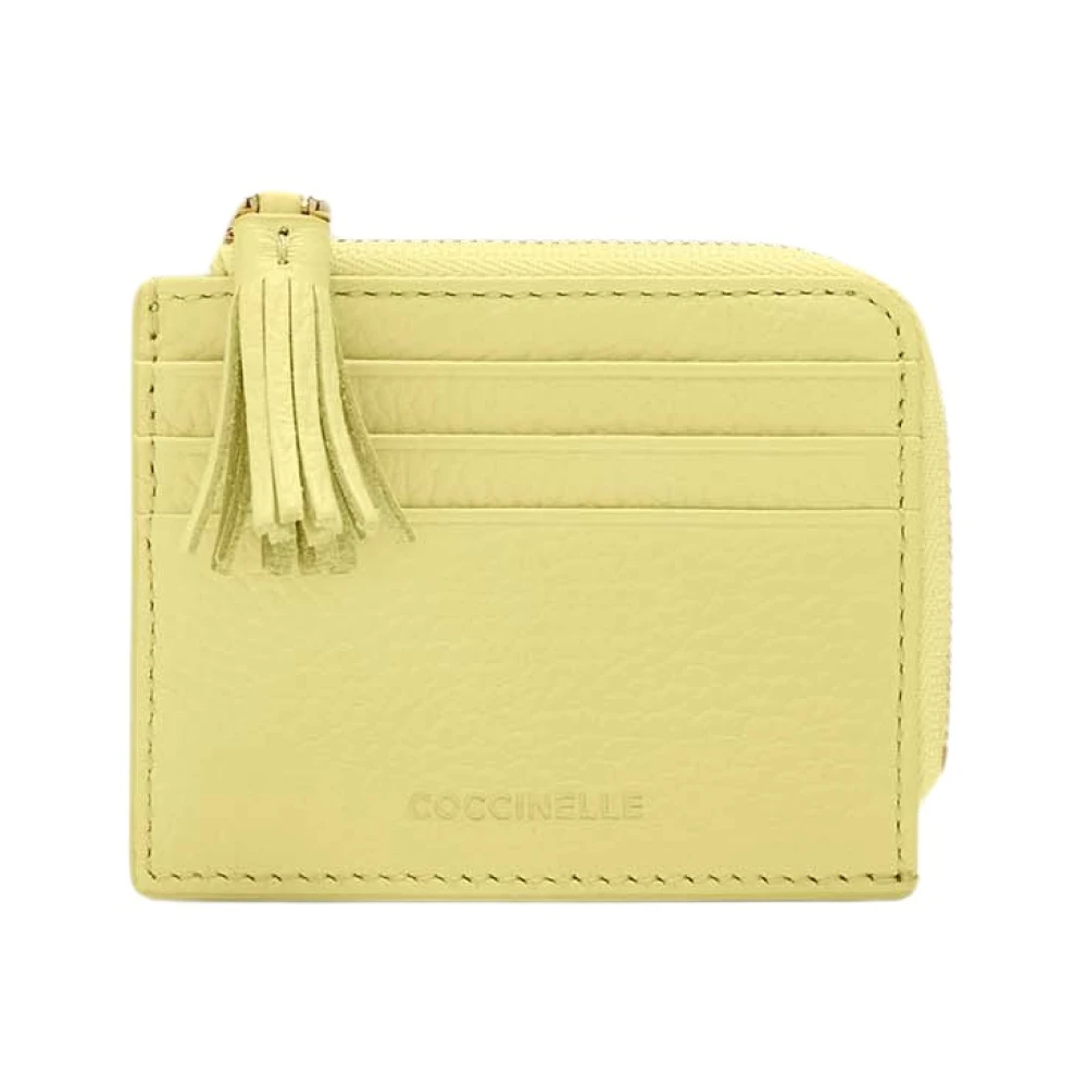 Coccinelle Leren Tassel Kaarthouder Yellow Dames