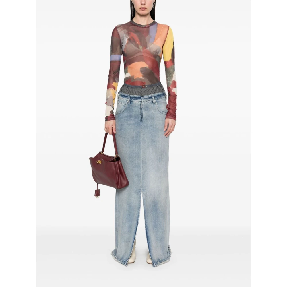 Maison Margiela Blauwe Celeste Rok Dameskleding Blue Dames