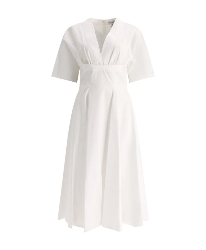 robe-midi-en-coton-blanc