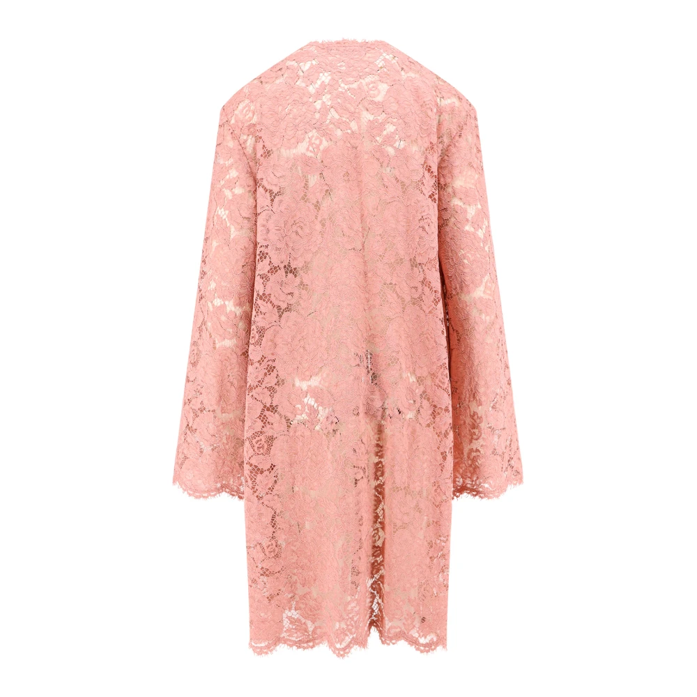 Dolce & Gabbana Bloemenkantjas met bedekte knopen Pink Dames