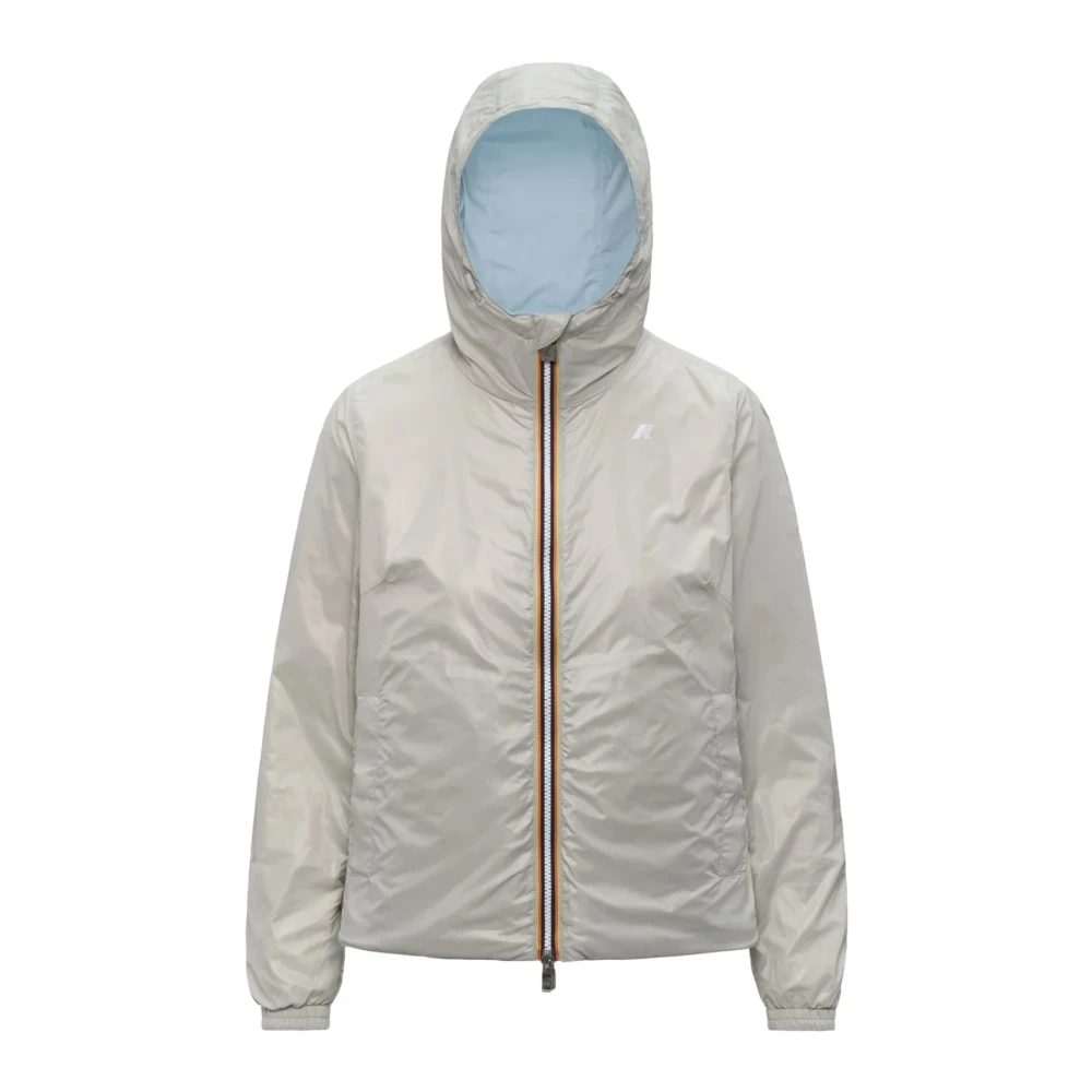 K-Way Kvinno Beige Jackor Dam, Xl, Nylon, Lil 2.0 Plus.2 Dubbeljacka