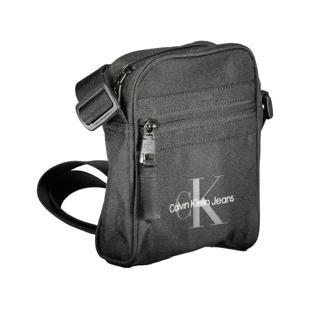 Calvin Klein Zwarte Polyester Heren Schoudertas Black Unisex
