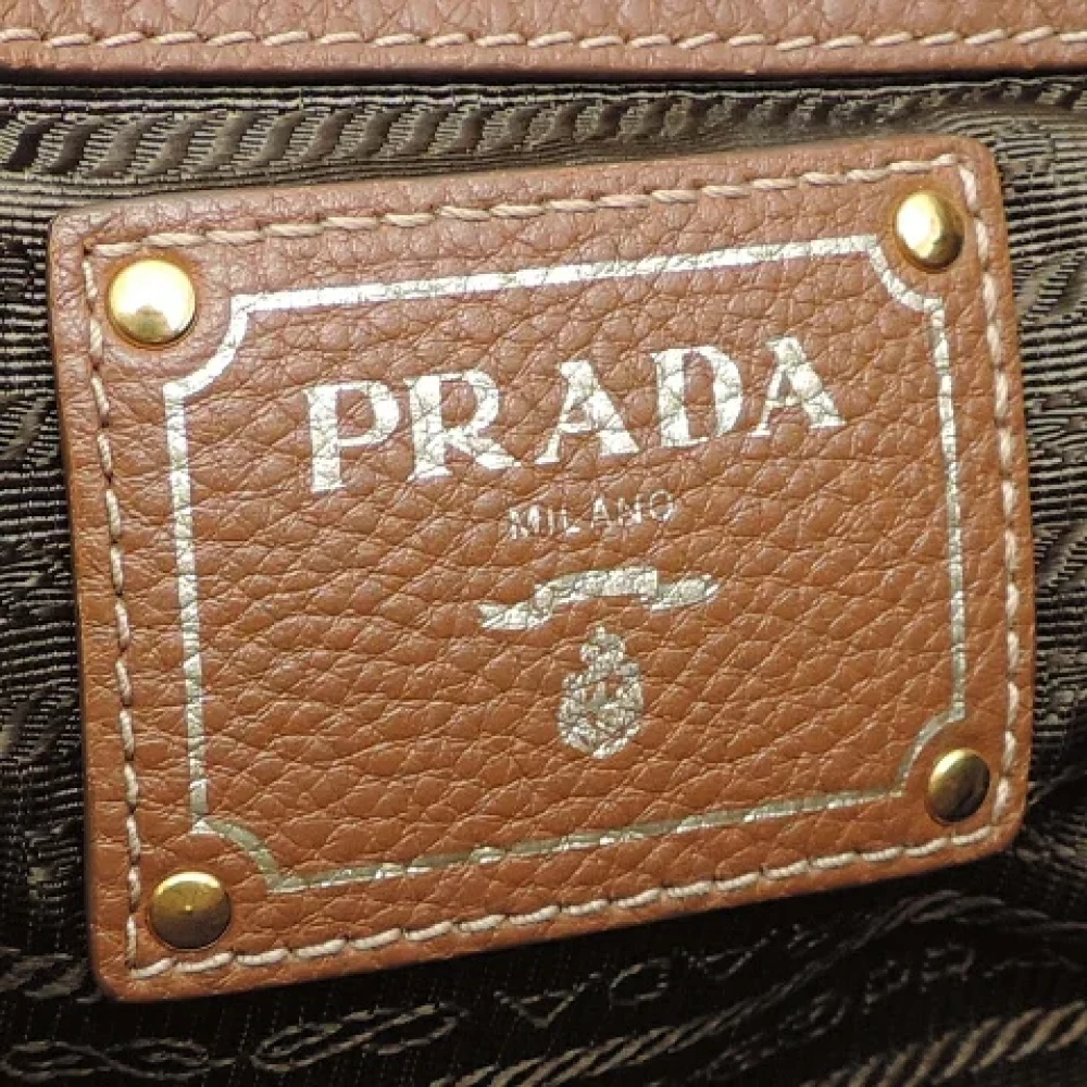 Prada Vintage Pre-owned Leather totes Brown Dames