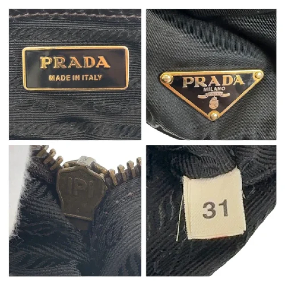 Prada Vintage Pre-owned Leather crossbody-bags Brown Dames