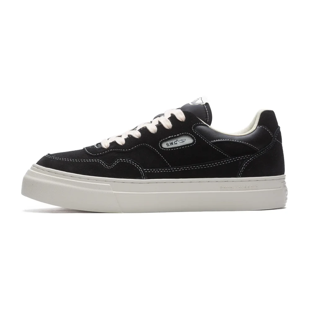 S.w.c. Stepney Workers Club Zwarte Suède Lage Profiel Sneakers Heren Schoenen