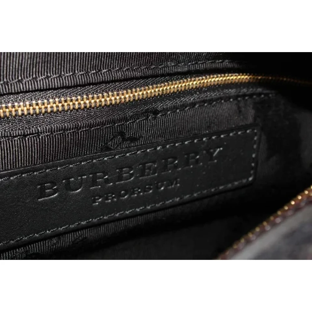 Burberry Vintage Pre-owned Canvas handbags Purple Dames