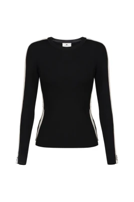 Slim Fit Viskostopp med Glänsande Band