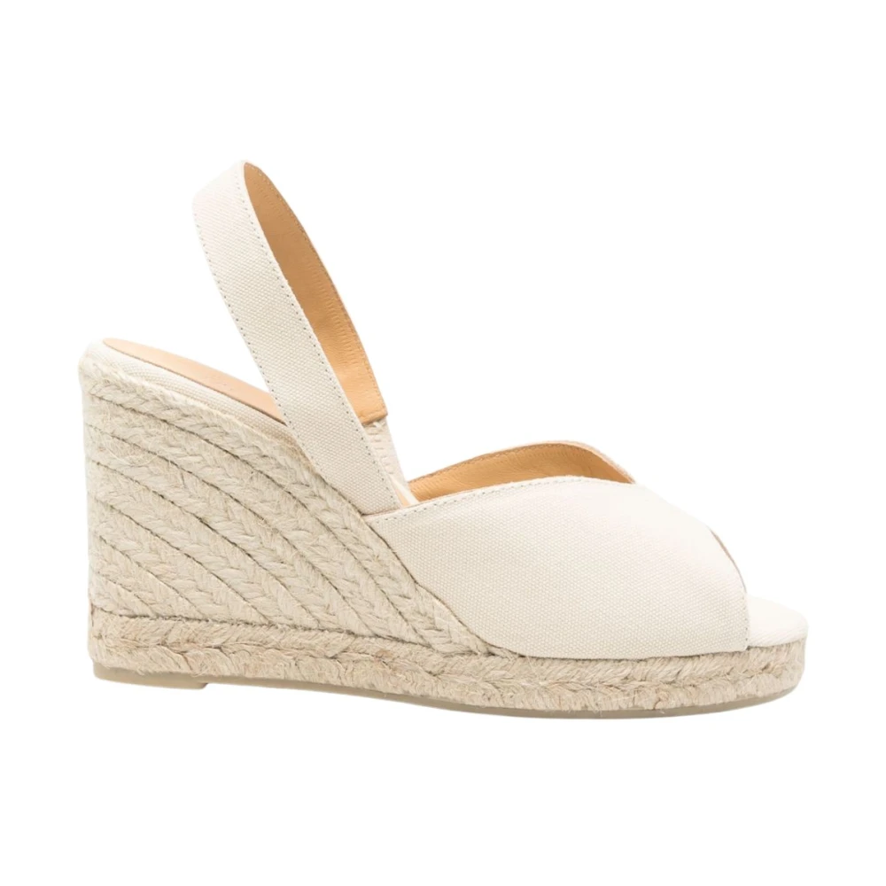 Castañer Castaner Flat Shoes Ivory - Female - Wedges - Beige - 7 Uk - Shoes