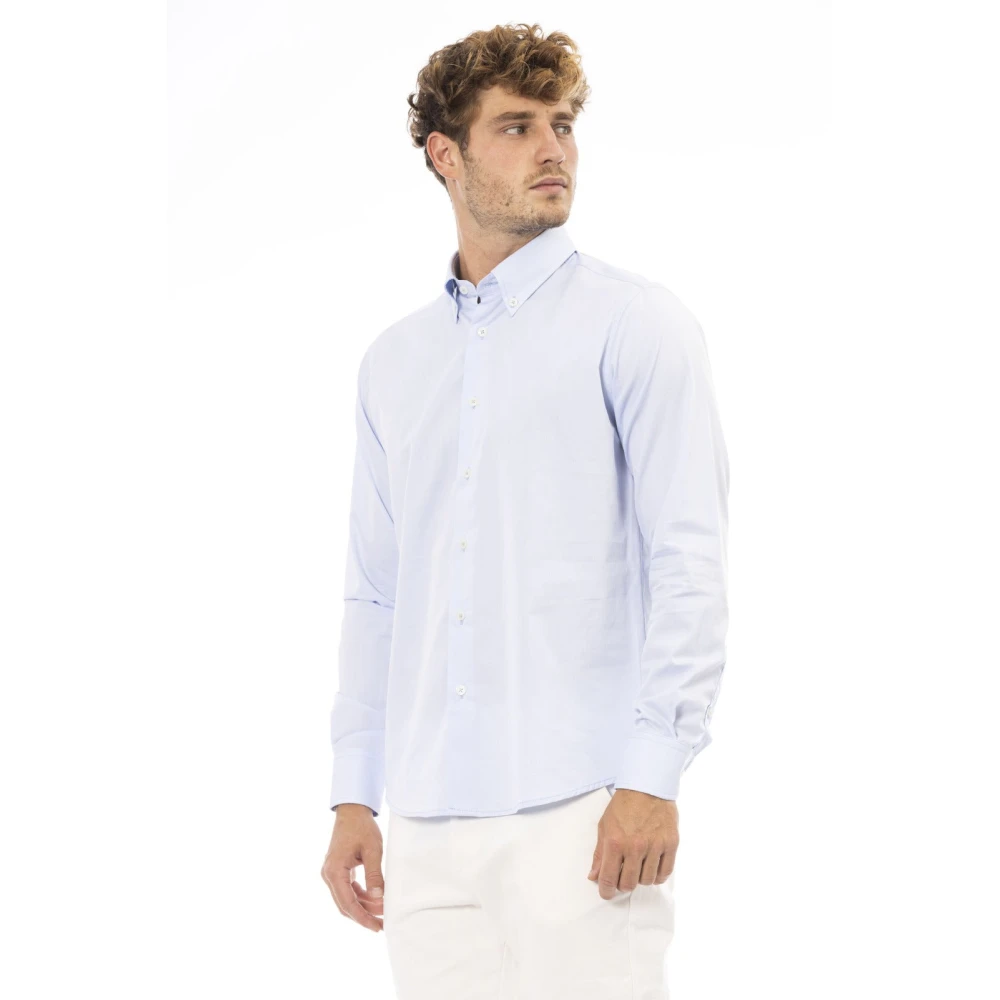 Baldinini Italiaanse kraag Regular Fit overhemd Blue Heren