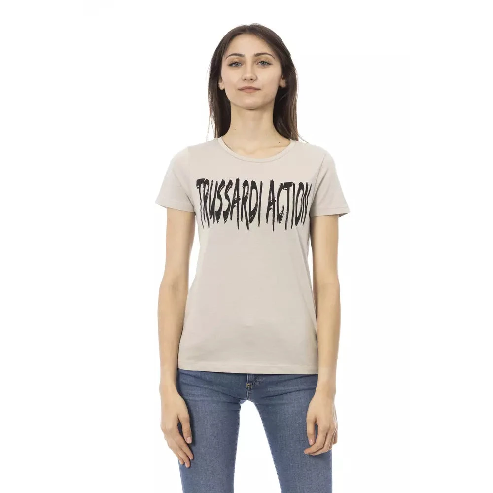 Trussardi Donna Beige - T-Shirt A Maniche Corte Action - Tops - S