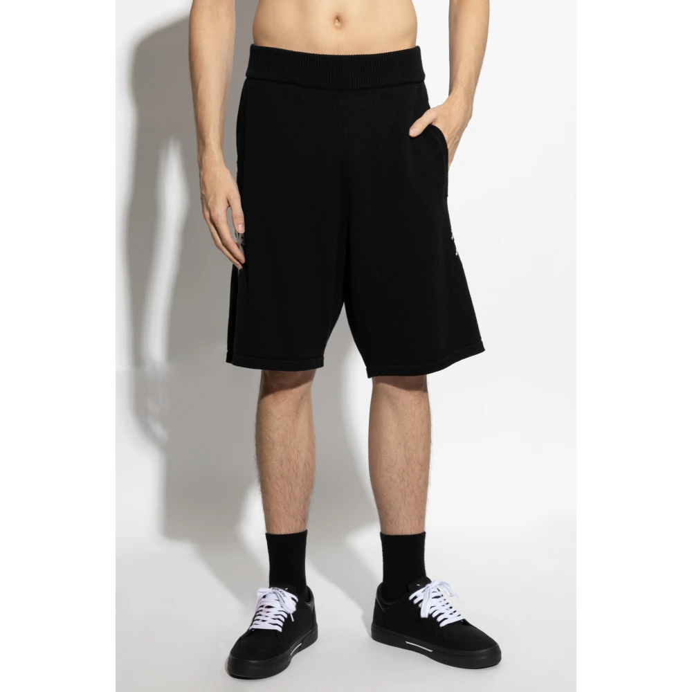 Palm Angels Palm Patroon Shorts Black Heren