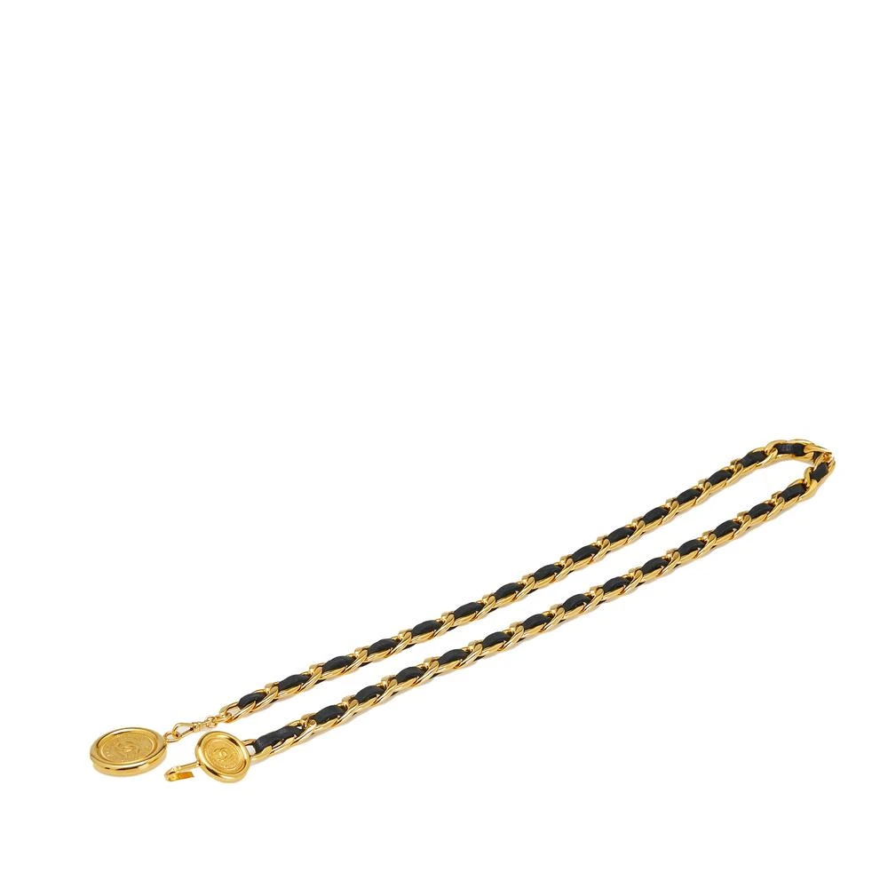 Chanel Vintage Women's Yellow Pre-Owned Braided Chain Belt