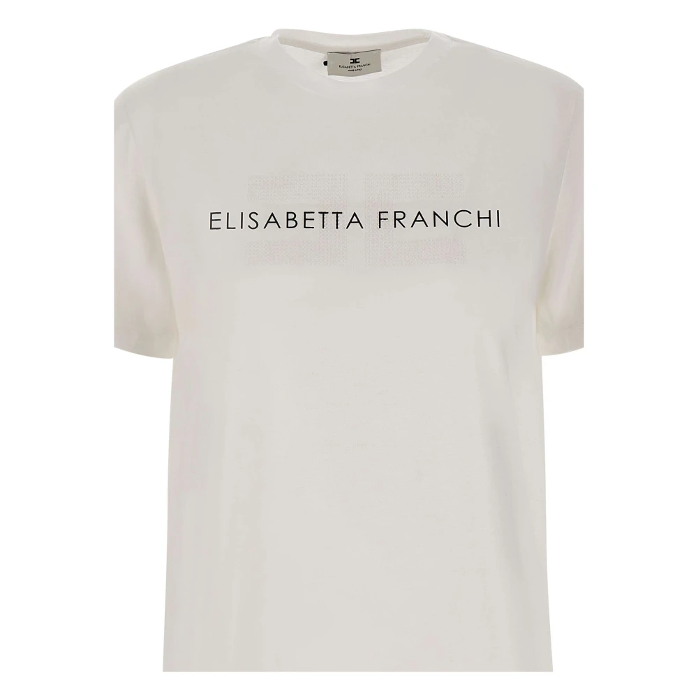Elisabetta Franchi Witte T-shirts en Polos White Dames