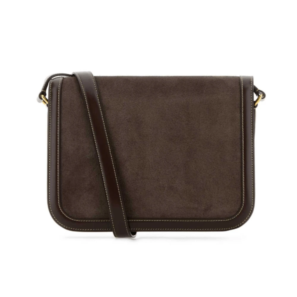 Valentino Bruine schoudertas met VLogo Signature Brown Dames