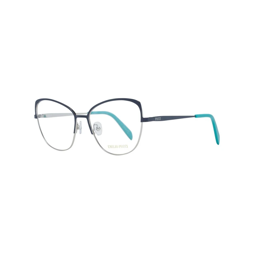 EMILIO PUCCI Blauwe Cat Eye Metalen Optische Frames Blue Dames